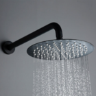 Ducha Redonda Articulada em Aço Inox 304 Black Piano De 8 Pol