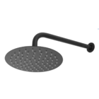 Ducha Redonda Articulada em Aço Inox 304 Black Piano De 8 Pol