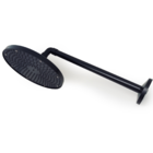 Ducha Redonda Articulada Parede Alta Vazão Abs Black 9 Polega