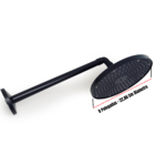 Ducha Redonda Articulada Parede Alta Vazão Abs Black 9 Polega