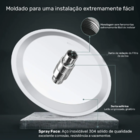 Ducha Redonda de parede Cromada eden