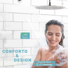 Ducha Redonda de parede Cromada eden