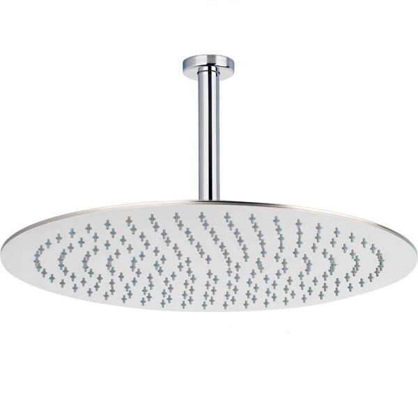 Ducha redonda de teto inox ss304 slim 40x40 com braço