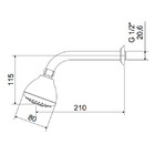 Ducha Redonda Parede Cromada Ômega Meber
