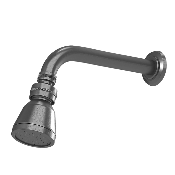 Ducha Redonda Parede Grafite Escovado Fani