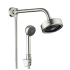 Ducha Redonda Parede Inox Escovado com Chuveirinho Luxo Civitt