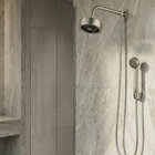 Ducha Redonda Parede Inox Escovado com Chuveirinho Luxo Civitt