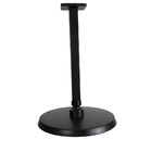 Ducha Redonda Preto Fosco 21 Cm Em Abs C/ Cano De Teto 24 Cm