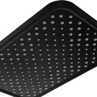 Ducha Retangular 30x20 Cm Preto Em Abs C/ Cano De Teto 40 Cm