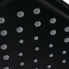 Ducha Retangular 30x20 Cm Preto Em Abs C/ Cano De Teto 40 Cm