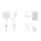 Ducha Retangular Parede Cromada Flex com Chuveirinho Deca