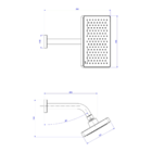 Ducha Retangular Parede Cromada Flex Deca