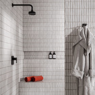 Ducha sem Cano Redonda Parede Black Matte Purist Kohler