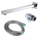 Ducha Slim Quadrada 30x30 Com Desviador Inteligente Abre E Fe