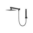 Ducha Slim Quadrada Com Desviador Preto Fosco Black Matte