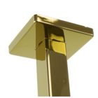 Ducha Teto Quadrada Dourada Em Inox 20x20 Braço 20 Cm Gold