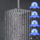 Ducha Ultra Slim Quadrado 20x20 Com Braço Suporte Teto