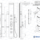 Ducha Vertical Com Hidro Cascata E Led Facile (Inox)