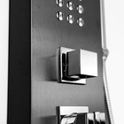 Ducha Vertical Com Hidro E Cascata Square (Inox Preta)