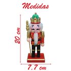 Dupla Boneco Decorativo Madeira Quebra Nozes Natalino 20cm