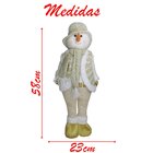 Dupla Boneco Natalino Boneco De Neve Dourado 58cm