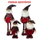 Dupla Bonecos Natalino Boneco Neve E Noel Pernas Ajustáveis