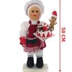 Dupla Bonecos Natalino Mamãe E Papai Noel Confeiteiros 50cm