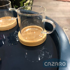 Dupla Caneca Redon. Borossilicato C/ Pires Bambu 100ml Mimo