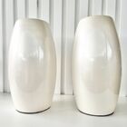 Dupla Centro De Mesa Liso Moderno Na Cor Branco Pérola