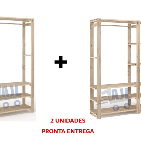 Dupla De Arara Expositor Compacto Para Cozinha