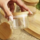 Dupla De Porta Mantimentos Vidro Boro Tampa Bambu 110 Ml Mimo