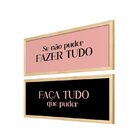 Dupla De Quadros Com Moldura Decoração Frases Sala Quarto