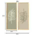 Dupla De Quadros Decorativo Folha Jogo Minimalista Para Sala