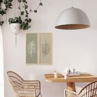 Dupla De Quadros Decorativo Folha Jogo Minimalista Para Sala