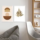 Dupla De Quadros Decorativos Boho Minimalista Ramos