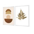 Dupla De Quadros Decorativos Boho Minimalista Ramos