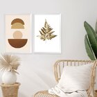 Dupla De Quadros Decorativos Boho Minimalista Ramos