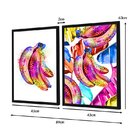Dupla De Quadros Decorativos Colorido Tropical Frutas