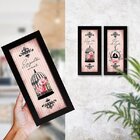 Dupla De Quadros Decorativos Motivação Amor Pássaro Floral Vi