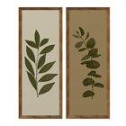 Dupla De Quadros Decorativos Verde Folhagem Natureza Planta