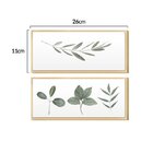 Dupla De Quadros Decorativos Verde Ramos Natureza