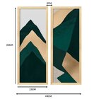 Dupla De Quadros Para Decoração Abstrato Formas Sala Cozinha