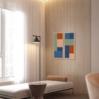 Dupla De Quadros Para Decoração Geométrico Colorido Moderno