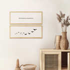 Dupla Quadros Decorativos Com Moldura Frases Pássaros Criação