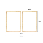 Dupla Quadros Decorativos Folhas Moderno Azul Escritório