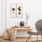 Dupla Quadros Sofisticados Geométricos Para Sala