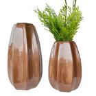 Dupla Vaso Centro De Mesa Grande E Médio Alto Relevo Cobre