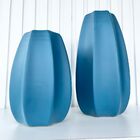 Dupla Vaso Centro De Mesa Grande Médio Alto Relevo Azul