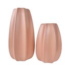 Dupla Vaso Centro De Mesa Grande Médio Rosa Em Alto Relevo