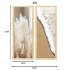 Duplas De Quadros Decorativos Minimalista Mar Bege